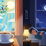 커피와 수면의 관계 이미지