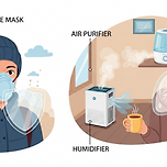 미세먼지 많은 날 호흡기 관리 이미지