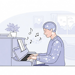 악기 연주가 뇌 노화 방지에 미치는 영향 이미지