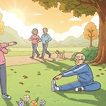 노년층 운동 시 주의해야 할 포인트 이미지