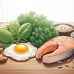 피로 회복에 좋은 영양소와 음식 이미지