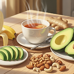 생리통 완화에 도움되는 음식 이미지