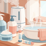 겨울철 건조한 피부 관리법 이미지