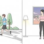 아침 공복 유산소 vs 저녁 근력 운동 효과 비교 이미지