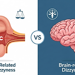 어지럼증 원인 귀 vs 뇌 구분법 이미지