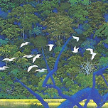 이소노 히로오가 그려내는 초록의 생명력 이미지