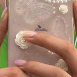 오로라 진주나비 홀로그램 아이폰 폰케이스 이미지