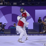 박태준 선수 돌려차기 굿 이미지