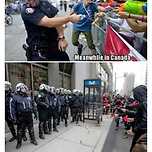 캐나다의 여유로운 시위 문화 이미지