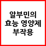 알부민의 효능 영양제 부작용 이미지