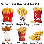 미국 패스트푸드 감자튀김 이미지