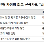 2025년 20대 사회초년생 신용카드 추천 혜택많은 카드 TOP5 이미지