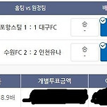 22년5월5일 어린이날 2무 포항스틸러스 + 수원FC 무승부 8.9배 적중! 이미지