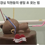 직업병에 희생된 생일 케이크 이미지