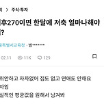 블라인드) 세후 270이면 한달에 저축 얼마나 해야해? 이미지
