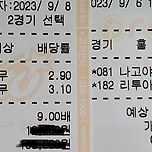 23년9월8일 2무 9.5배, 9배, 9배 적중! 이미지