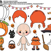 Toca Boca 3 Pages Paper My 1st Summer Trip Doll -  in 2023