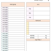 아이패드 굿노트 5 제주도 여행계획표 속지