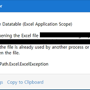 Uipath : Error Error Validation Error Cannot Access A Disposed Object.