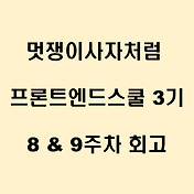 멋쟁이사자처럼 프론트엔드스쿨 3기 10주차 회고