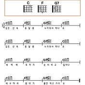 가을길(동요) 우쿨렐레 쉬운 코드 악보