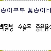 백혈병 수술 후 좋은 음식 알려드릴게요. 10