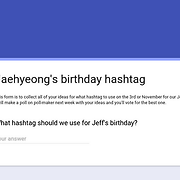 Jaehyeong's birthday hashtag