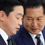 김민석 악수 후 퇴장, 정청래 축사대에…엇갈린 6·15 기념식 동선