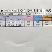 영등포구 구청장기대회 경기 진행표