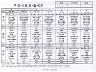 2015년 4월 02째주 식단표