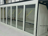 래핑유리칸막이공사,복층공사1층에설치,화이..