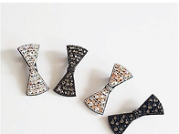 큐빅 리본 집게핀