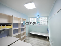 blue(파란) 벽지 침실 공..