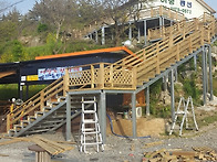 여명 펜션 본체 계단 공사..