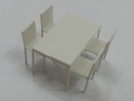 1/40 의자 와 테이블 3d..