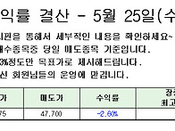  5월 25일(수) 추천종목 ..