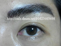남자눈썹+아이라인