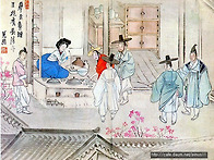 주사거배 신윤복 풍속화