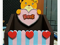 곰돌이 하트 상자