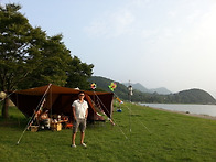 운문댐 하류보 가족 캠핑