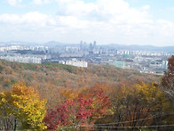 독산성에서 바라본 수원과..