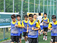 2학년 시합전 몸풀기