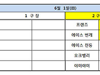 6월 1일 경기 일..