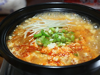 순두부 한 뚝배기..