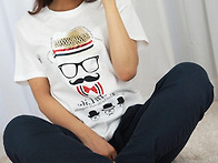 모모 T (화이트, 그레이)