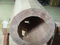 오크원목 원형계단..