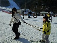 자라섬에서 강촌스키장으로..