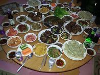 구정(설) 명절에 차려진 ..