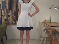 흰색 펀칭 원피스 +_+