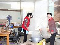 주방서 고생하시는성도님